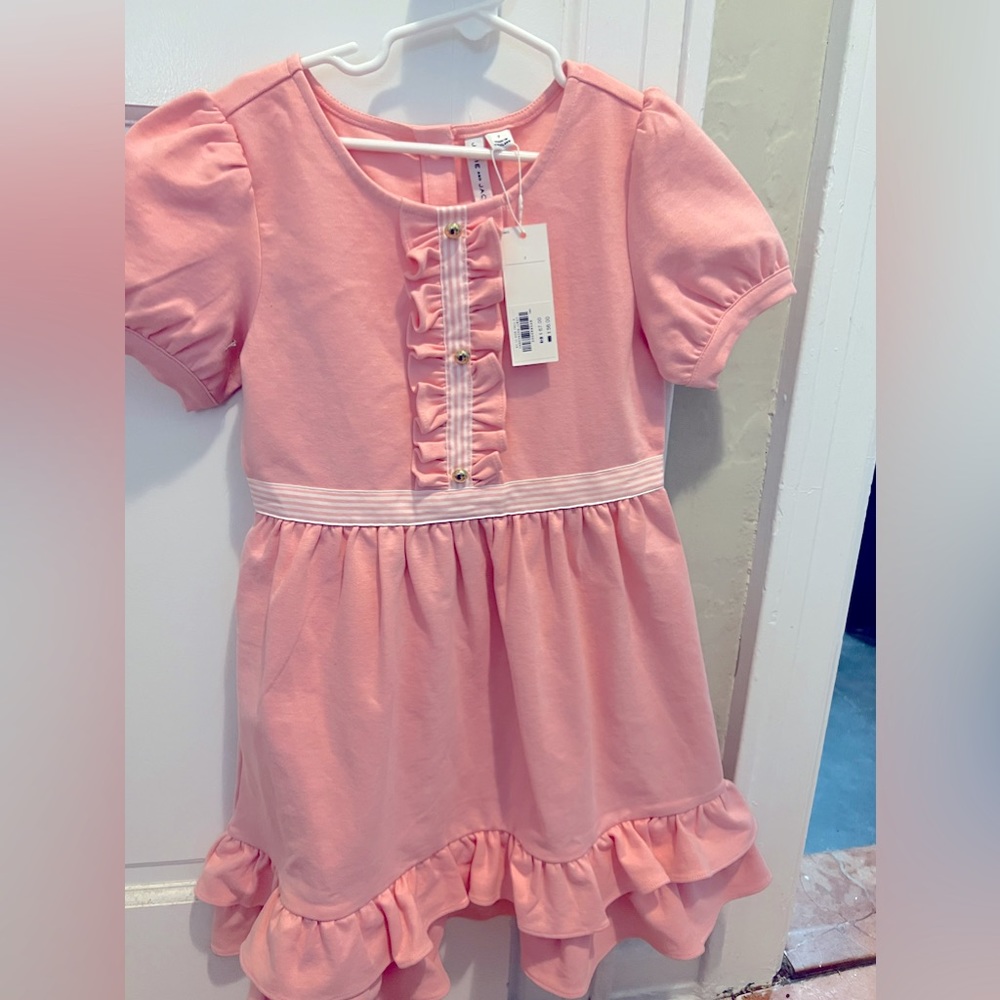 Janie and jack pink dress size 6 nwt